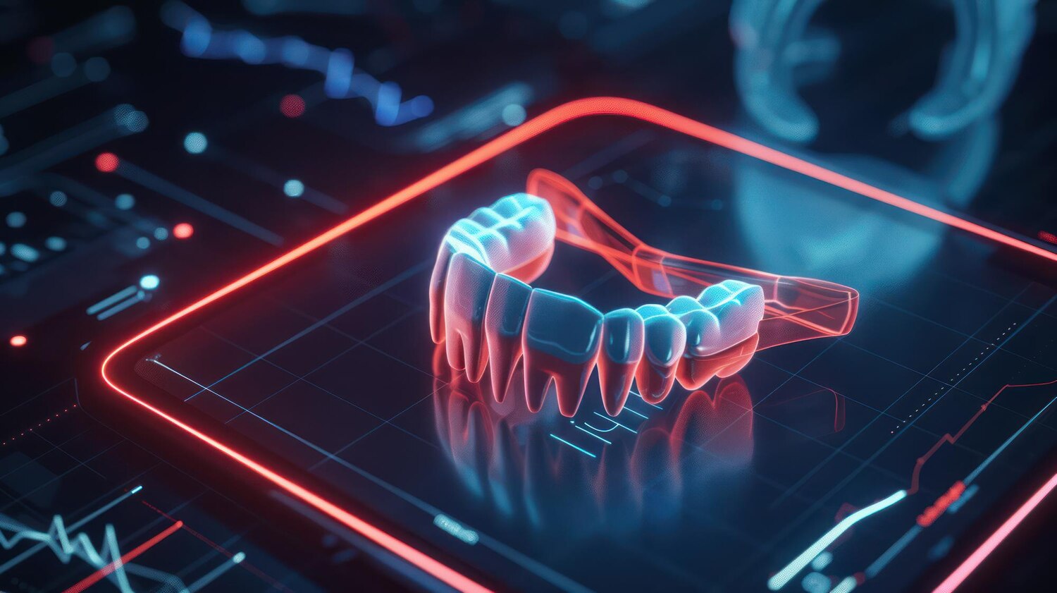 Digital Dental Model Futuristic Interface 76599 16488 Digital Dental Model Futuristic Interface 76599 16488